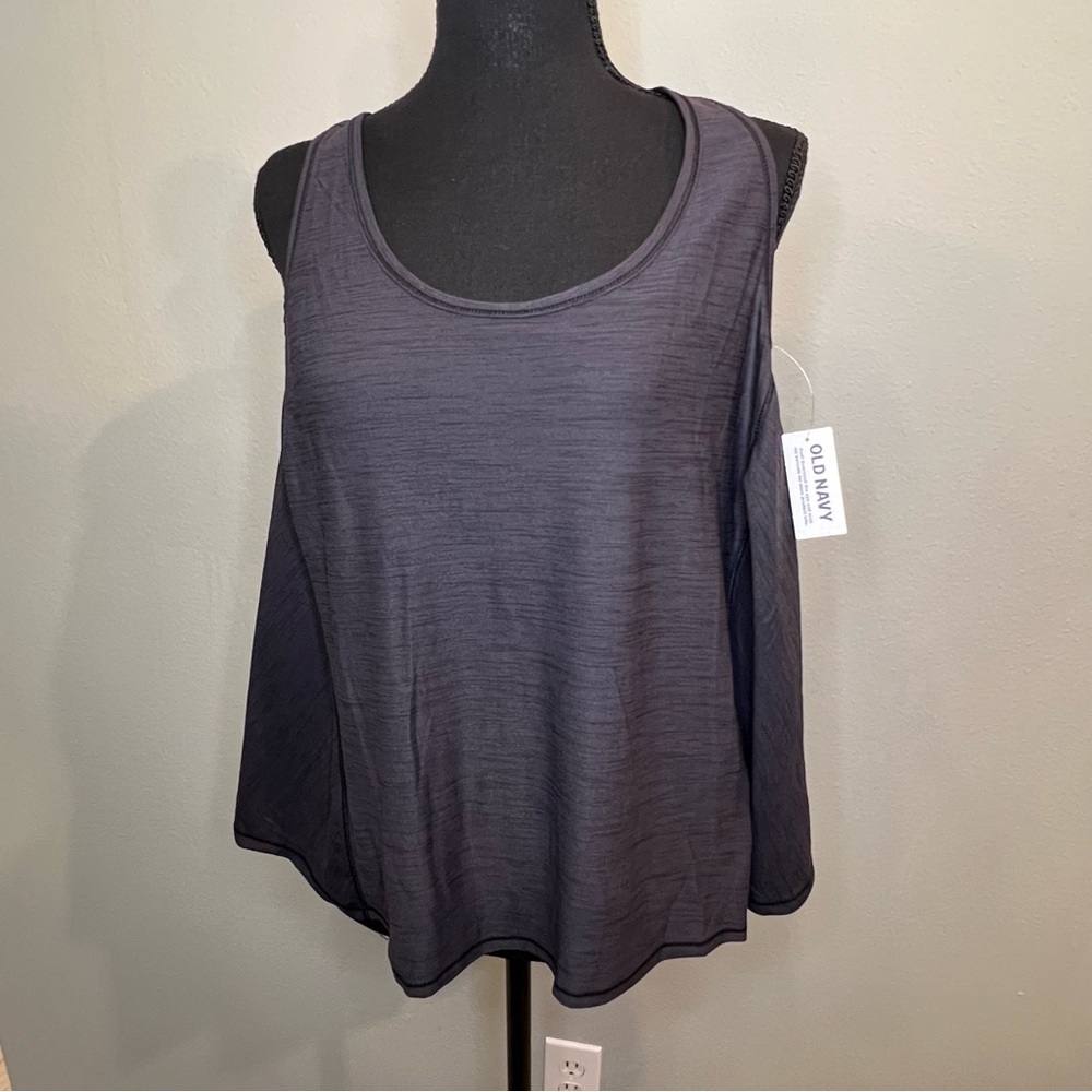 Old Navy Gray Sleeveless Relaxed Tank Top